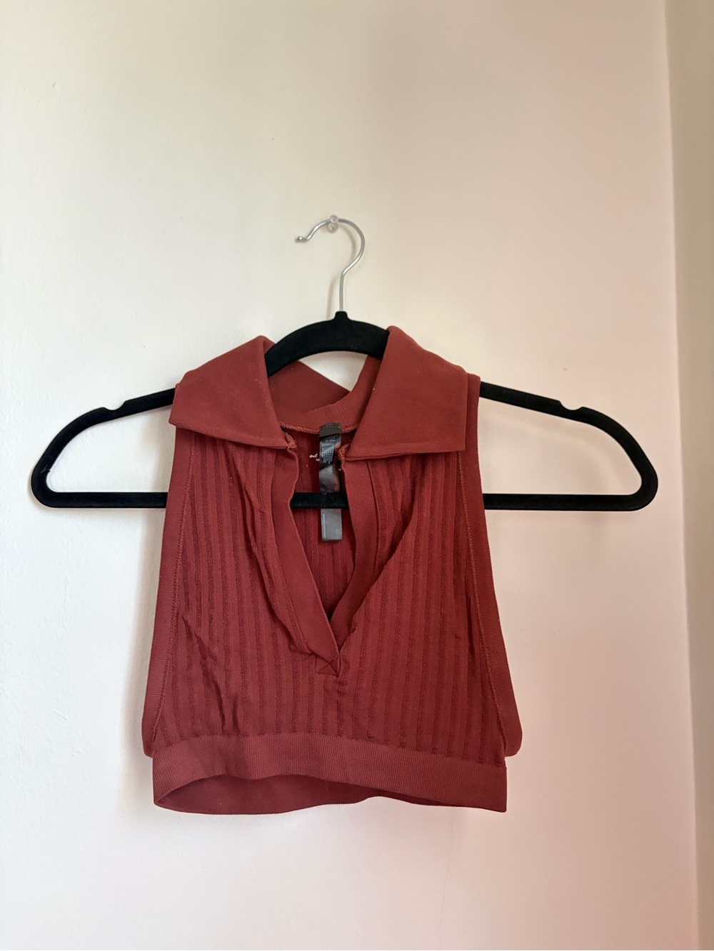 Urban Outfitters out from under Sleeveless Collared Tank in Brown